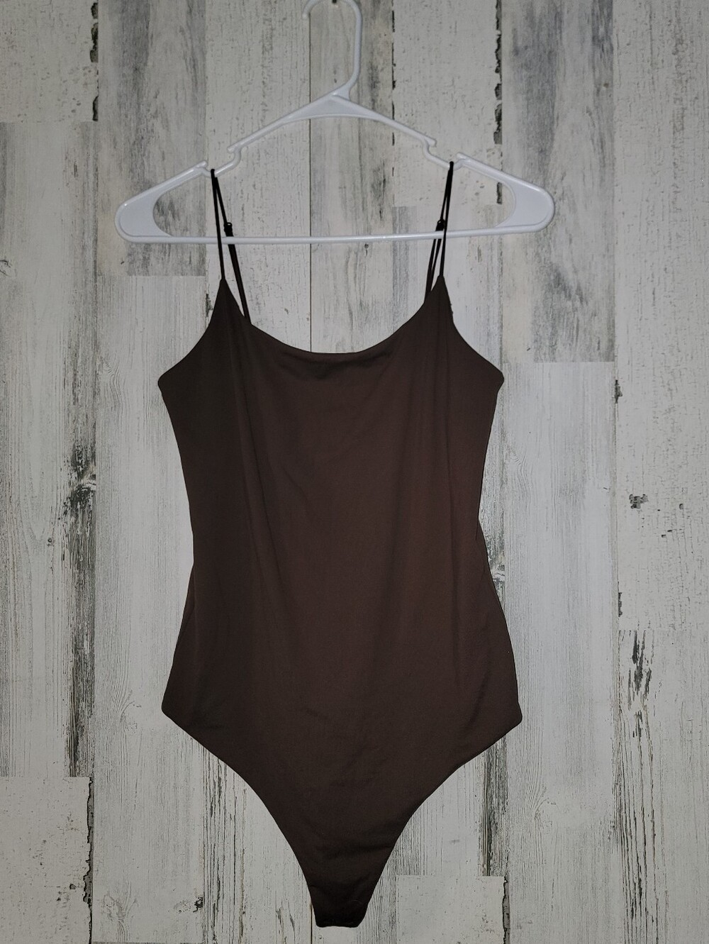 nuuds Brown Slim Strap Bodysuit